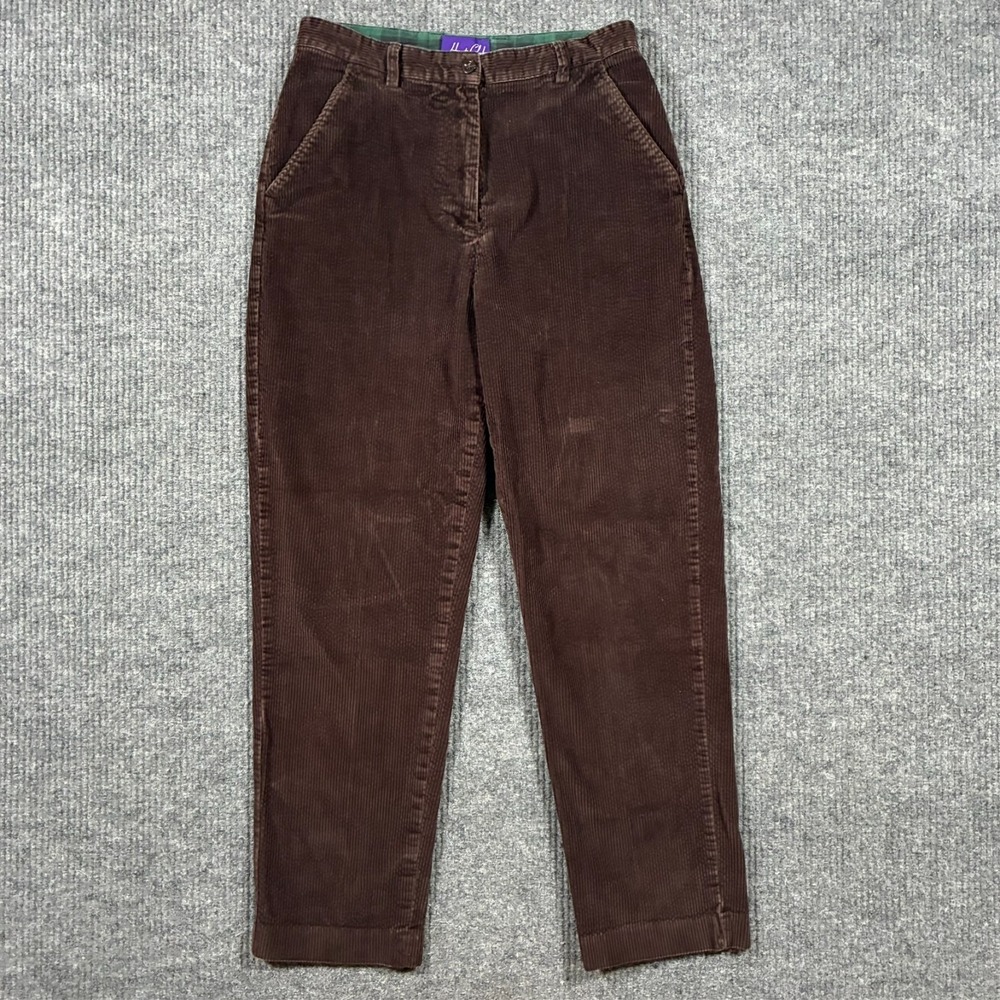 Hunt Club Corduroy Pants Womens Size 12 Brown Stretch Straight Leg Casual